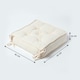image 2 of Homescapes Cream Cotton Dining Chair Booster Cushion Cream