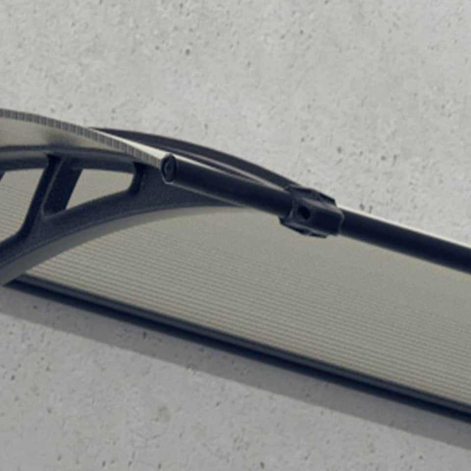 image 1 of Patio Cover Neo Door Awning Canopy 3540 Twinwall - Polycarbonate - L357 x W76 x H25 cm - Grey | Grey