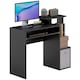 image 2 of HOMCOM Computer Desk with Sliding Keyboard Tray Storage Drawer Shelf Home Office Workstation Black