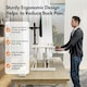 image 4 of VonHaus Height Adjustable White Standing Desk Converter, 80cm Length | White