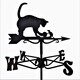 image 2 of Mini Cat & Mouse Weathervane - Steel - L38 x W38 x H53 cm - Black