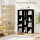 image 3 of COSTWAY 11-Cube Bookcase Geometric Bookshelf Display Cabinet Black