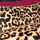 image 3 of OHS Leopard Print Reversible Duvet Cover and Pillowcase Bedding Set, Single - Brown