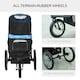 image 3 of PawHut 3 Wheel Pet Stroller, for Medium Small Dogs, Foldable Cat Pram - Blue