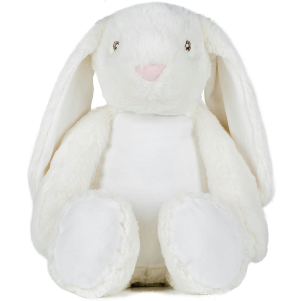 image 1 of Mumbles Childrens/Kids Zippie Bunny Soft Plush Toy - Cream - One Size