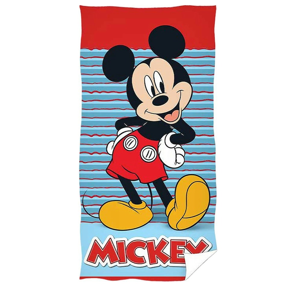 image 1 of Disney Mickey Mouse Beach Towel - Red/Blue - One Size