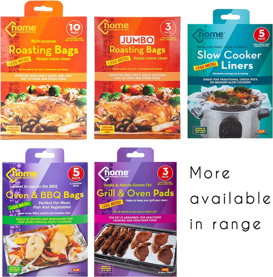 image 1 of VFM e-Store Home Connection Oven & BBQ Bags 30cm x 20cm - 5 Pack