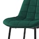 image 3 of Living and Home Velvet Upholstered Dining Chairs with Metal Legs x2 - Green