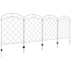 image 1 of Outsunny 4PCs Decorative Garden Fencing 43in x 11.4ft Steel Border Edging