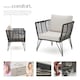 image 3 of Garden Chair Sundo - thick seat cushions, removable cushion covers | Grey | anthracite | 67 x 75,50 x 71 cm | 4