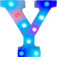 Battery Operated RGB Letter   With Remote Control Letter Y