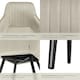 image 5 of Chair Marilyn - velvet look, quilted, continuous backrest, slim steel legs - Set of 2 Cream | Cream/Black