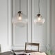 image 4 of Brydon 25cm Globe Ceiling Pendant Antique Brass, Clear Glass, E27