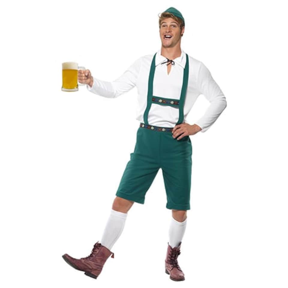 image 1 of Beer Fest Green Fancy Dress Costume Adult Mens Large