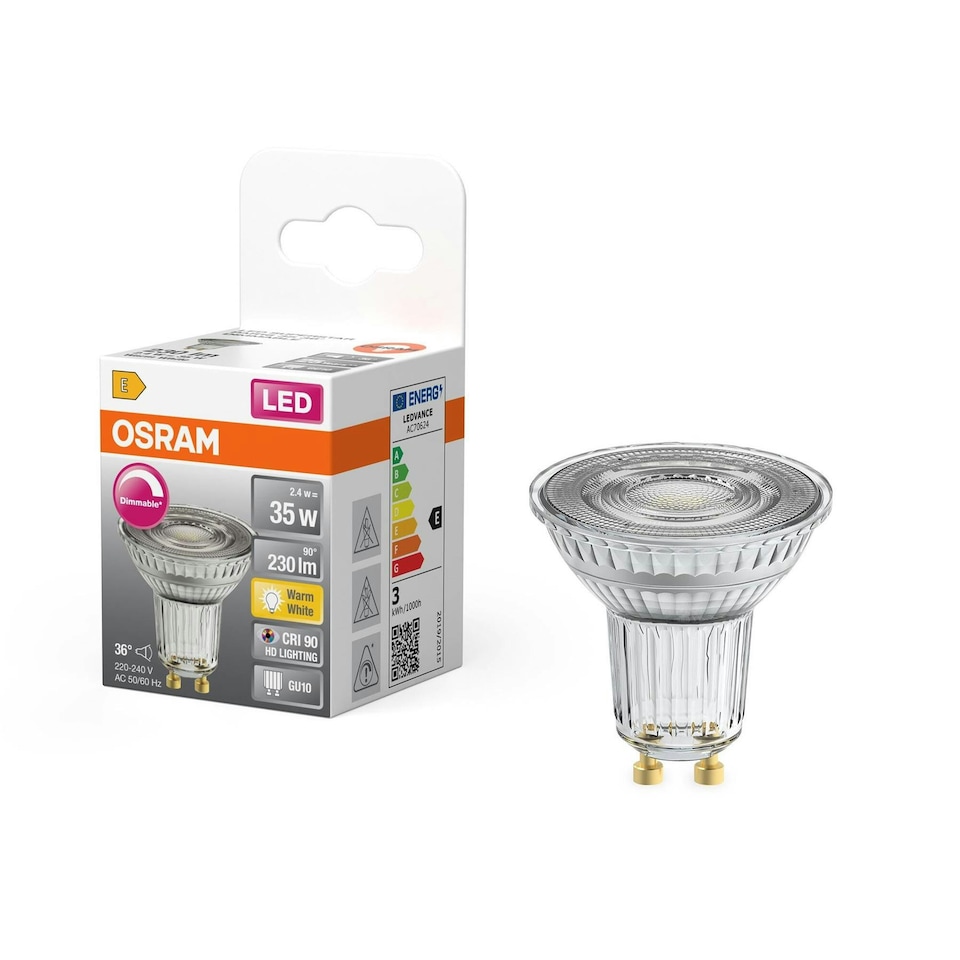 image 1 of OSRAM LED Spot SuperStar Light Bulb PAR16 Reflector Dimmable 6 Pack