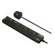 image 4 of Masterplug 4 Socket 2m Extension Lead Surge Switched & LED Black