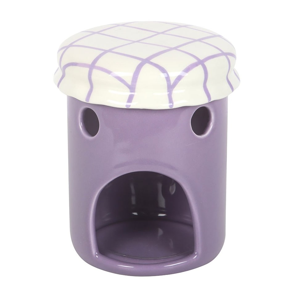 image 1 of Something Different Grape Jelly Jar Oil Burner | Purple | Lavender | One Size | 1