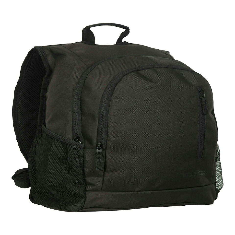 image 1 of Mountain Warehouse Fawkes Rucksack with Padded Back & Side Pockets Everyday Bag Black