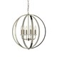 image 1 of Ritz 6 Light Ceiling Pendant Bright Nickel & Clear Faceted Acrylic, E14
