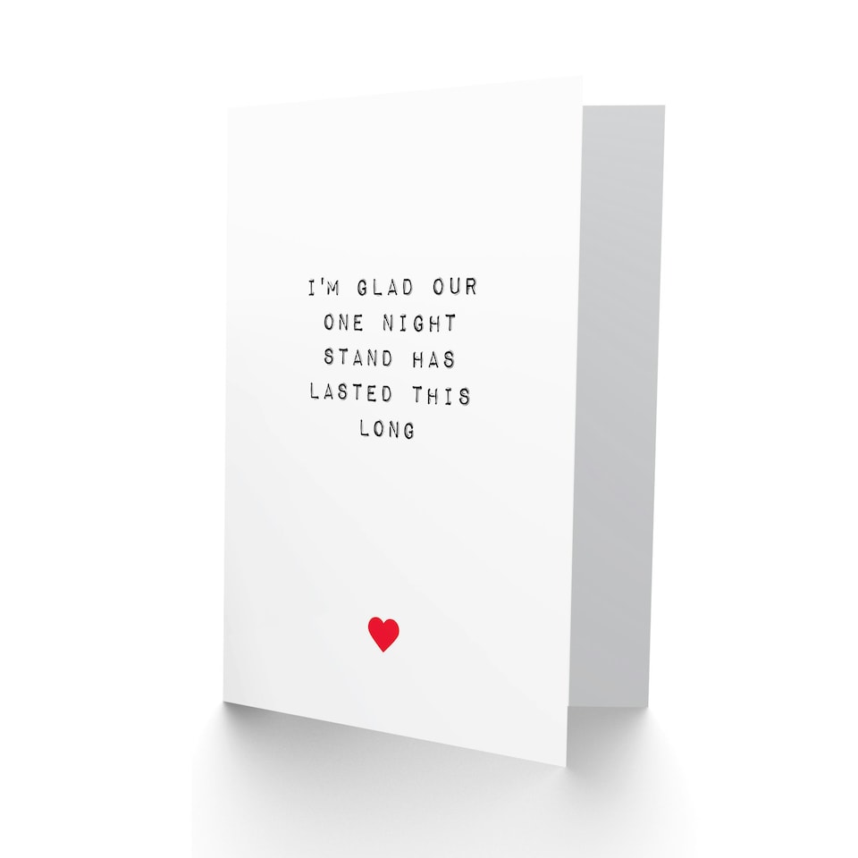 image 1 of Funny One Night Stand Last Anniversary Valentines Day Card