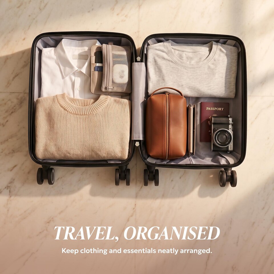 image 1 of Lugg Jetset Lightweight ABS Hard Shell Cabin Suitcase with 4 Spinner Wheels (45x33x20 cm)