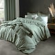 image 3 of Martex Linen Duvet Cover Green - Double