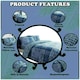 image 2 of VELVETIO Denim Check Printed Duvet Cover Set Reversible Polycotton Beddings Blue | Super King