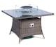 image 10 of Giardino Fire Pit 4 Seater Square Rattan Dining Table | Brown