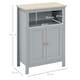 image 3 of kleankin Bathroom Floor Storage Cabinet Standing Unit W/ Doors Adjustable Shelf