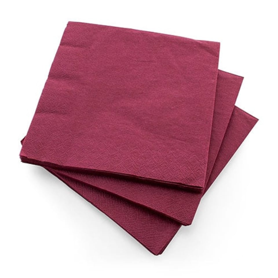 image 1 of Burgundy Red Paper Luncheon Napkins 33cm 3 Ply - Pack of 20