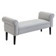 image 1 of HOMCOM Deluxe Linen Bed End Arm Bench Bedside Bench Footstool Home Decor