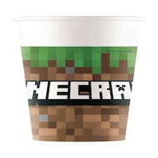 8PK 200ml  MINECRAFT PAPER CUPS - Licensed Children's Themes