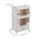 image 2 of Living and Home 3-Tier Foldable Rolling Laundry Sorter Basket Storage Rack | White | 3 Tier