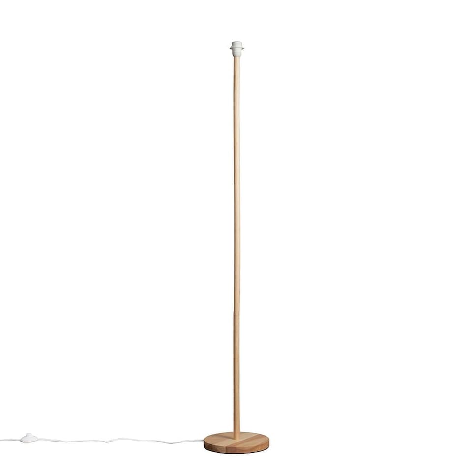 image 1 of ValueLights Modern Scandi Floor Lamp Base In Light Wooden Finish | Brown