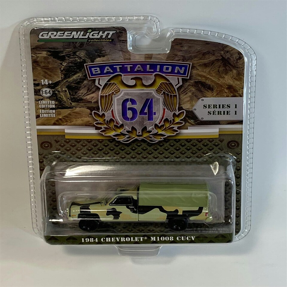image 1 of 1984 Chevrolet M1008 CUCV Battalion 64 1:64 Greenlight 61010E