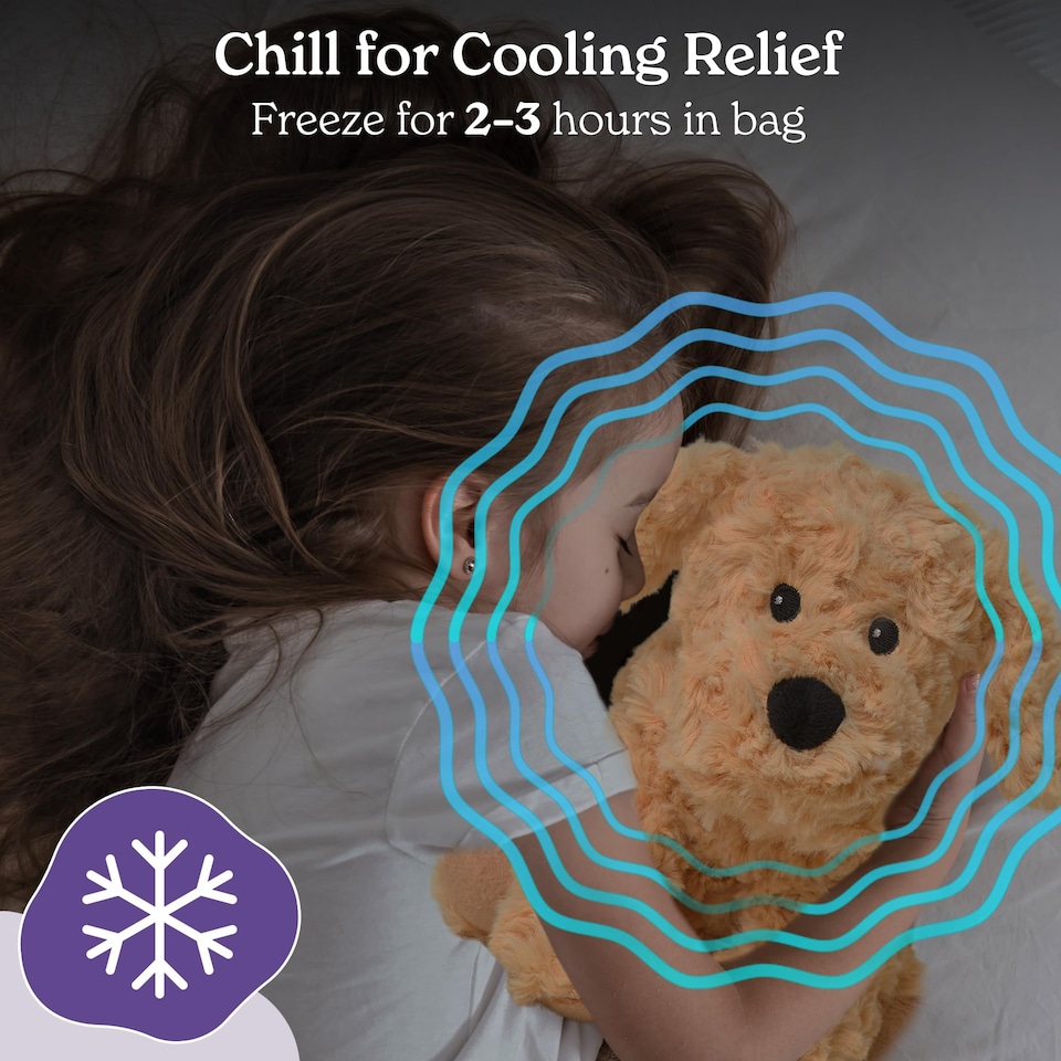 image 1 of Warmies Cockerpoo Junior Plush Microwave Heat Pad, hot or Cold Soft Cockapoo Dog Toy with French Lavender Scent, Cuddly Soft Heat Cushion Suitable for Adults and Children