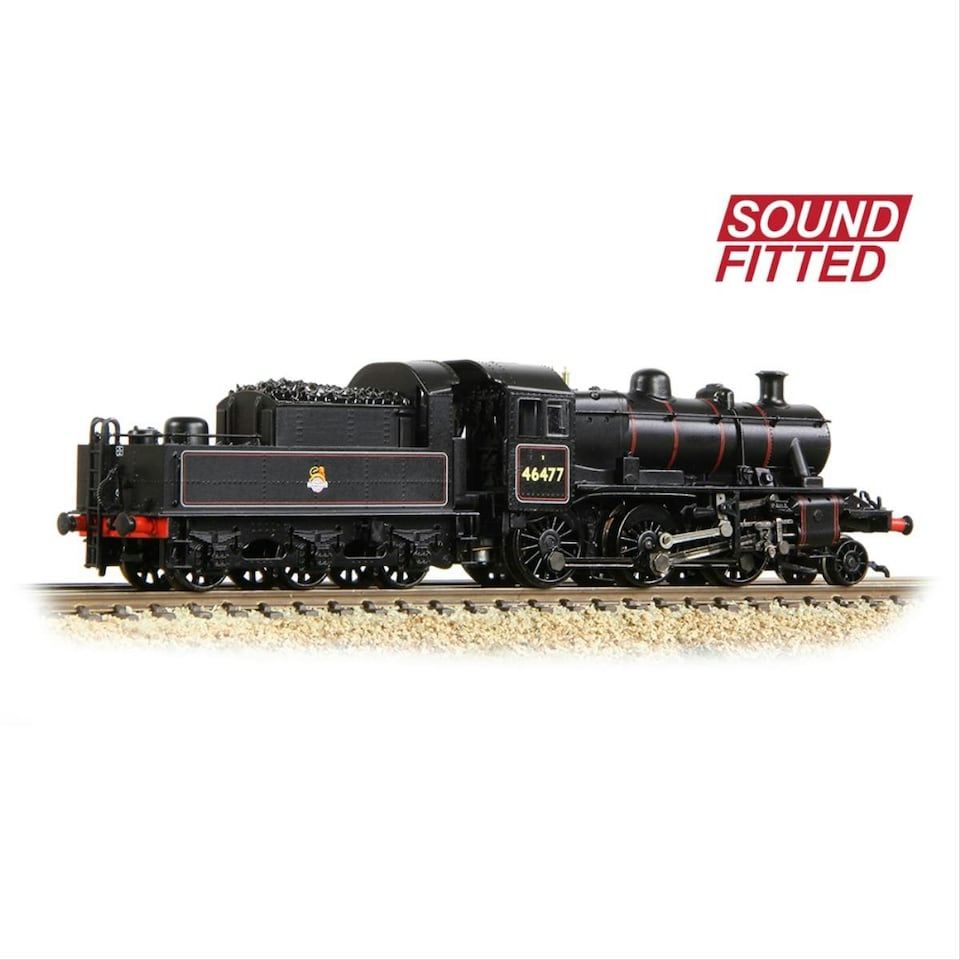 image 1 of Graham Farish 2MT 46477 BR Lined Early Black (DCC-Sound)