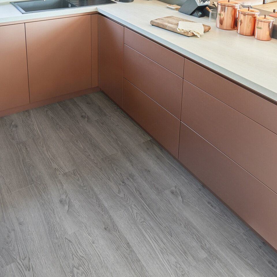 image 1 of Self Adhesive Floor Planks | 5.9x35.9in (91.4x15.2cm) Each | Peel & Stick Vinyl Flooring | Grey Wood Effect | Easy DIY | Stick On Tiles for Home Floors | Grey | 2.78 sqm