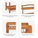 image 8 of COSTWAY 3-Tier Wood Shoe Rack Solid Shoe Storage Shelf Brown