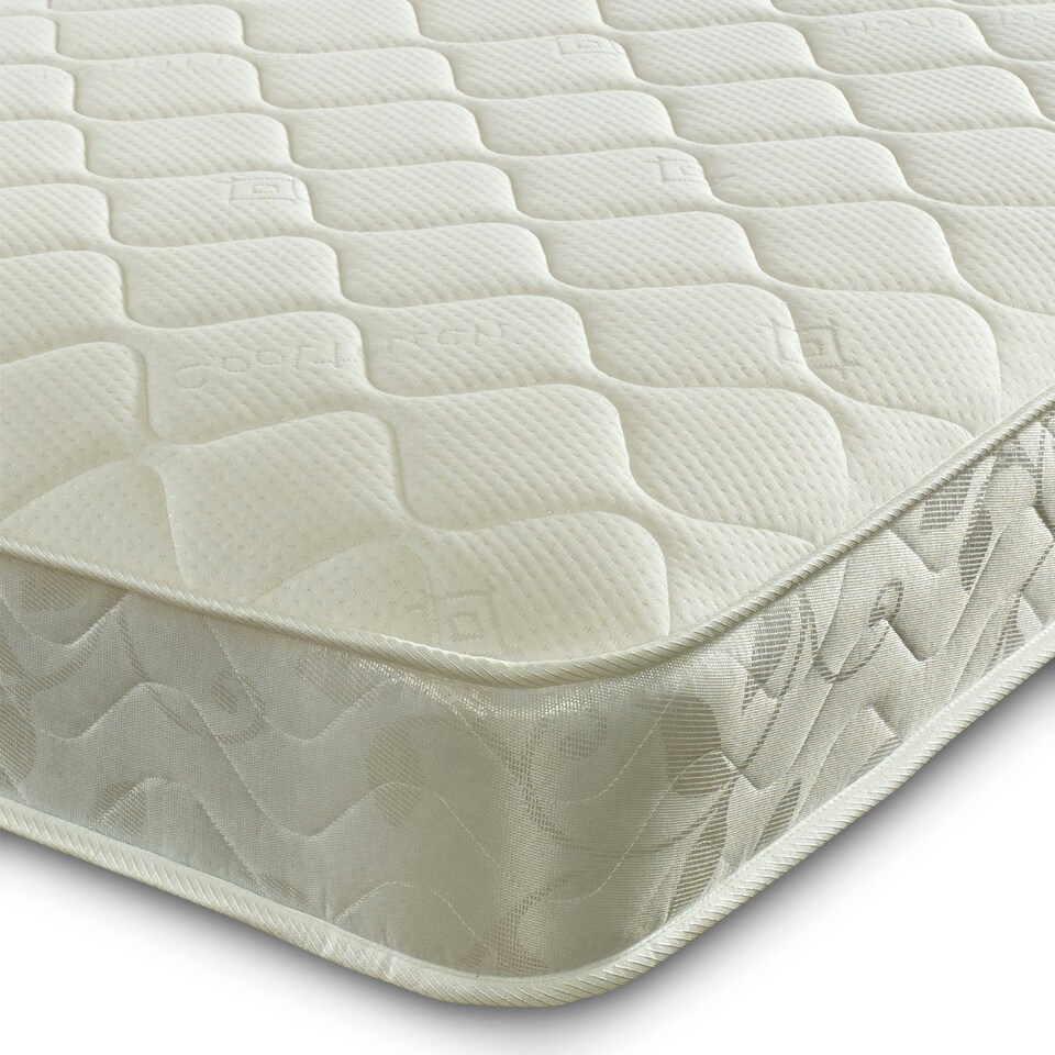 image 1 of Cooltouch Hybrid Shorty Mattress - 18cm Deep, Memory Foam & Coil Spring Support | White | Small Double