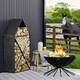 image 2 of House Sculptural Log Storage Zinc Grey