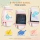 image 3 of AIYAPLAY Art Easel for Kids with Paper Roll, 3 in 1 Kids Easel Double-Sided Magnetic Whiteboard and Chalkboard with Storage Baskets, for Children 3-6 Years 