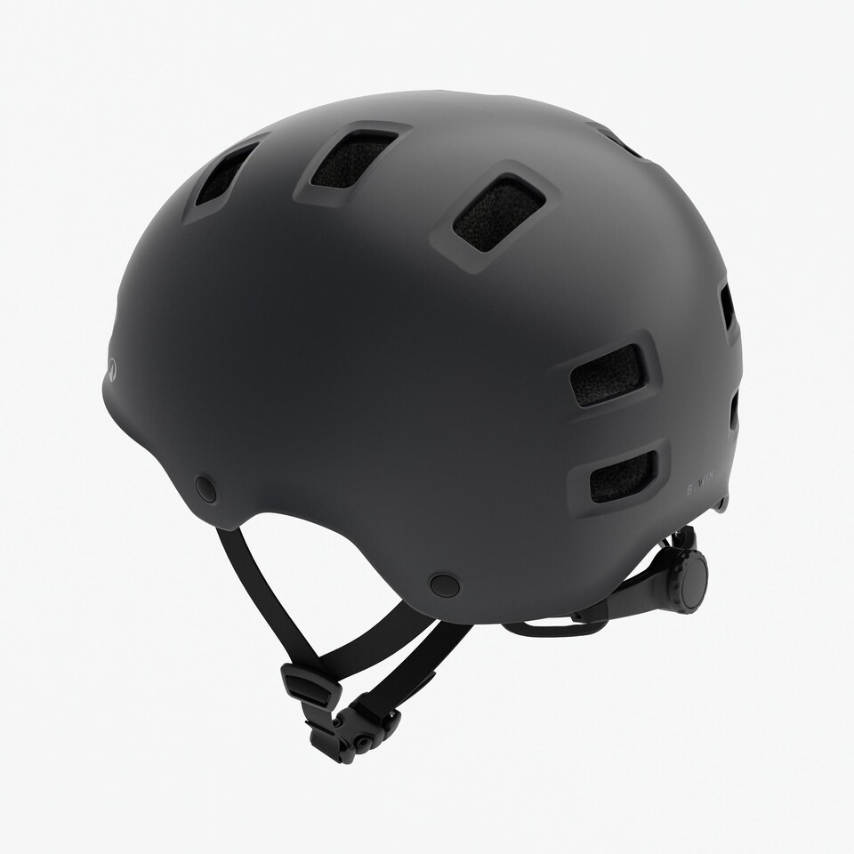 image 1 of Decathlon Children's round bicycle helmet, Move 100 - Black