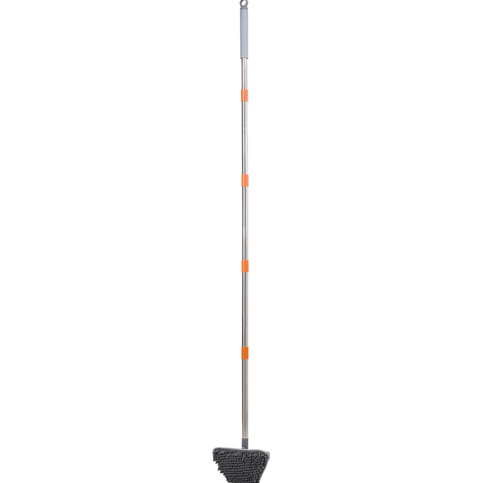image 1 of Living and Home Wall Cleaning Mop Set with Adjustable Rod | Grey