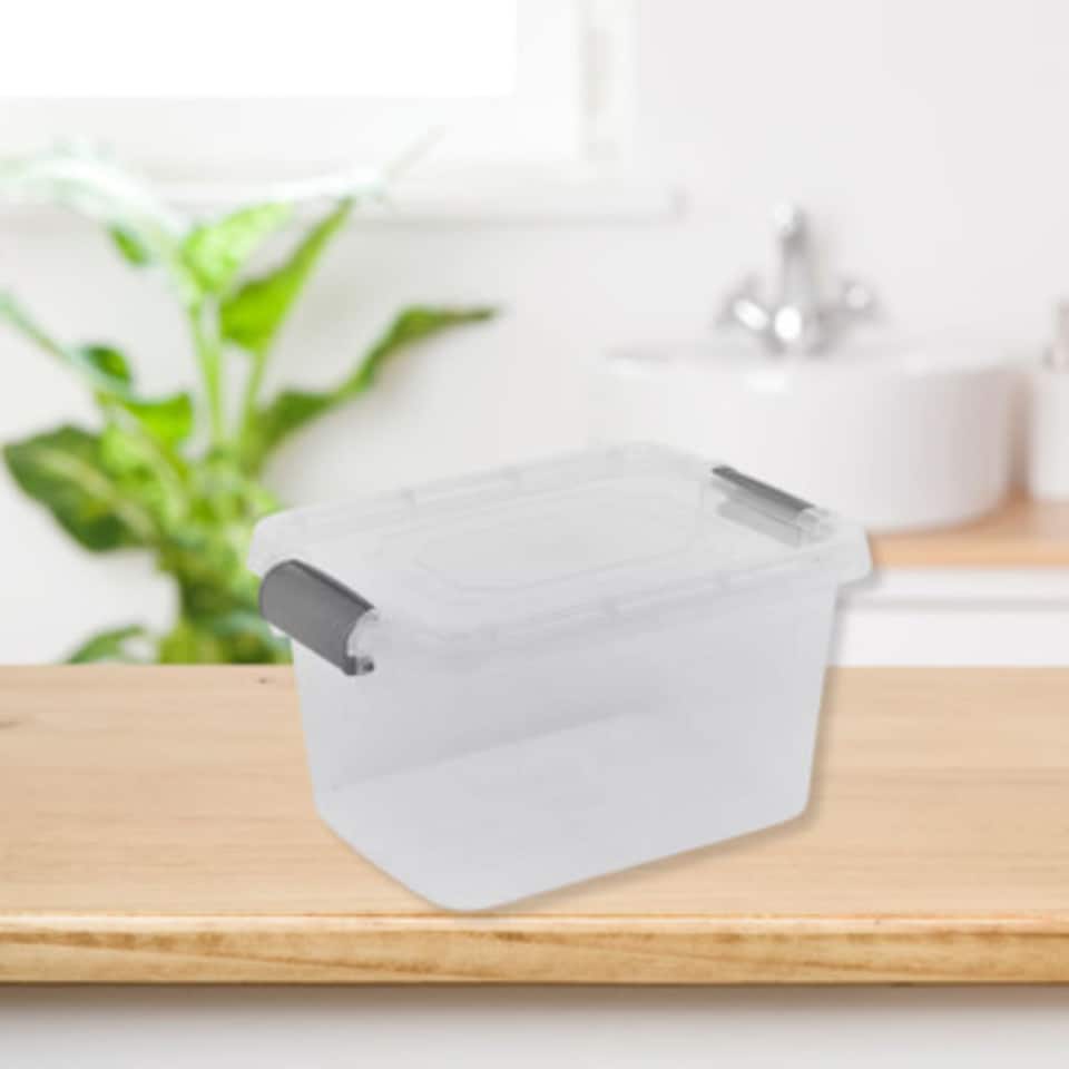 image 1 of 3L Colormatic Storage Box with Lids Set | Clear | 1