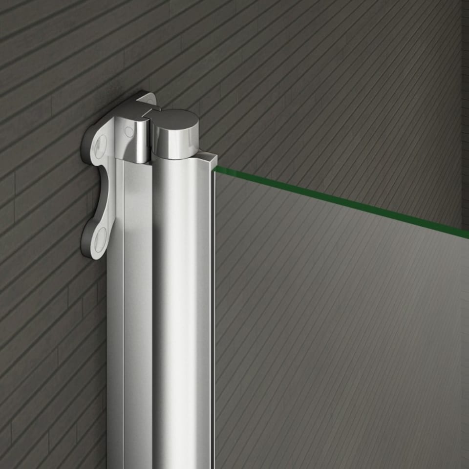 image 1 of 800x1400mm 180 Pivot Chrome Shower Bath Screen Tempered Glass Door Panel