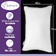 image 8 of Aamira Premium Orthopaedic Shredded Memory Foam Bed Pillow 70x45cm 2 Pack, Neck Support | White | White | 70x45 cm | 1