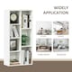 image 4 of HOMCOM Bookcase Modern Bookshelf Cabinet for Home Office White