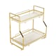 image 1 of Living and Home 2-Tier Kitchen Bathroom Storage Rack - Gold
