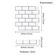 image 2 of Living and Home 10Pcs Peel and Stick 1.2mm Thick Backsplash Tiles - White with Black outline